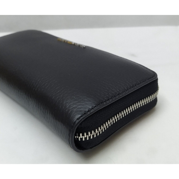 Michael Kors Jet Set Travel Black Pebbled Leather Zip Around Wallet - NWT $298 - Picture 4 of 15